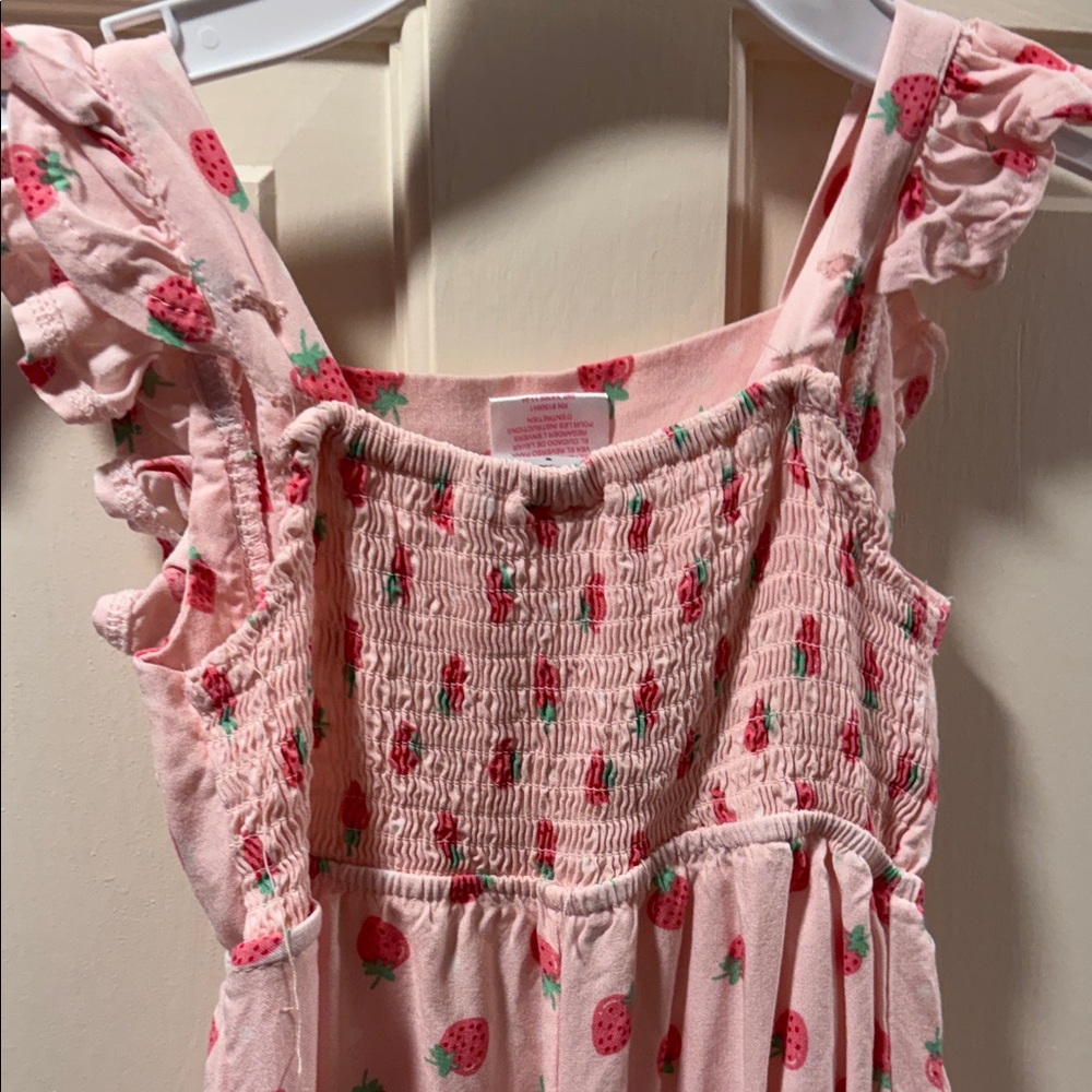 Hello Kitty Pink Strawberry Adjustable Jumpsuit with Pockets - Picture 8 of 9